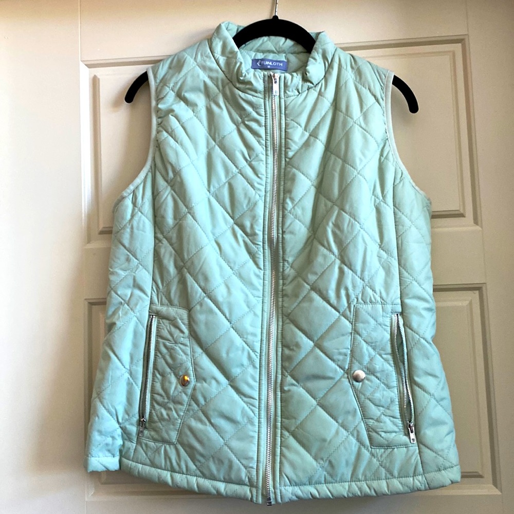 Padded green vest